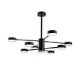 thumbnail image 1 of Lampara de techo estilo industrial hierro forjado negro con dorado lampara downlight ilios innova  8 + 1 luces, 1 of 10