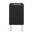 thumbnail image 4 of Modway Chaucer 30" Wood & Rattan Bathroom Vanity with Adjustable Shelf in Black, 4 of 16