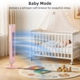 thumbnail image 4 of 42 Inch Tower Fan for Bedroom,90°Oscillating Tower Fan with Remote Control,LED Display Standing Floor Fan that Blow Cold Air for Indoors with 6 Speeds,4 Modes and 24-Hour Timer - Pink, 4 of 7
