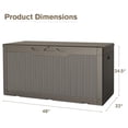 thumbnail image 4 of SONGMY 100 Gallon Resin Deck Box, Waterproof Outdoor Storage Box with Lockable Lid for Garden Tools, Patio Cushions (Light Brown), 4 of 7