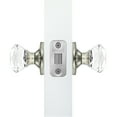 thumbnail image 2 of Passage Princess Cut Crystal Door Knobs Satin Nickel Round Rosette, 2 of 8