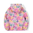 thumbnail image 3 of WhouRiu Big Girl Boy Rain Jacket with Hood Lightweight Zip Up Windbreaker Kids Waterproof Outdoor Jackets Pink,Sized 10-11, 3 of 3