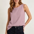 thumbnail image 6 of Yourumao Linen Tank Tops for Women with Side Button Sleeveless Shirts Round Neck Loose Summer Casual Blouse for Beach Vacation, 6 of 8
