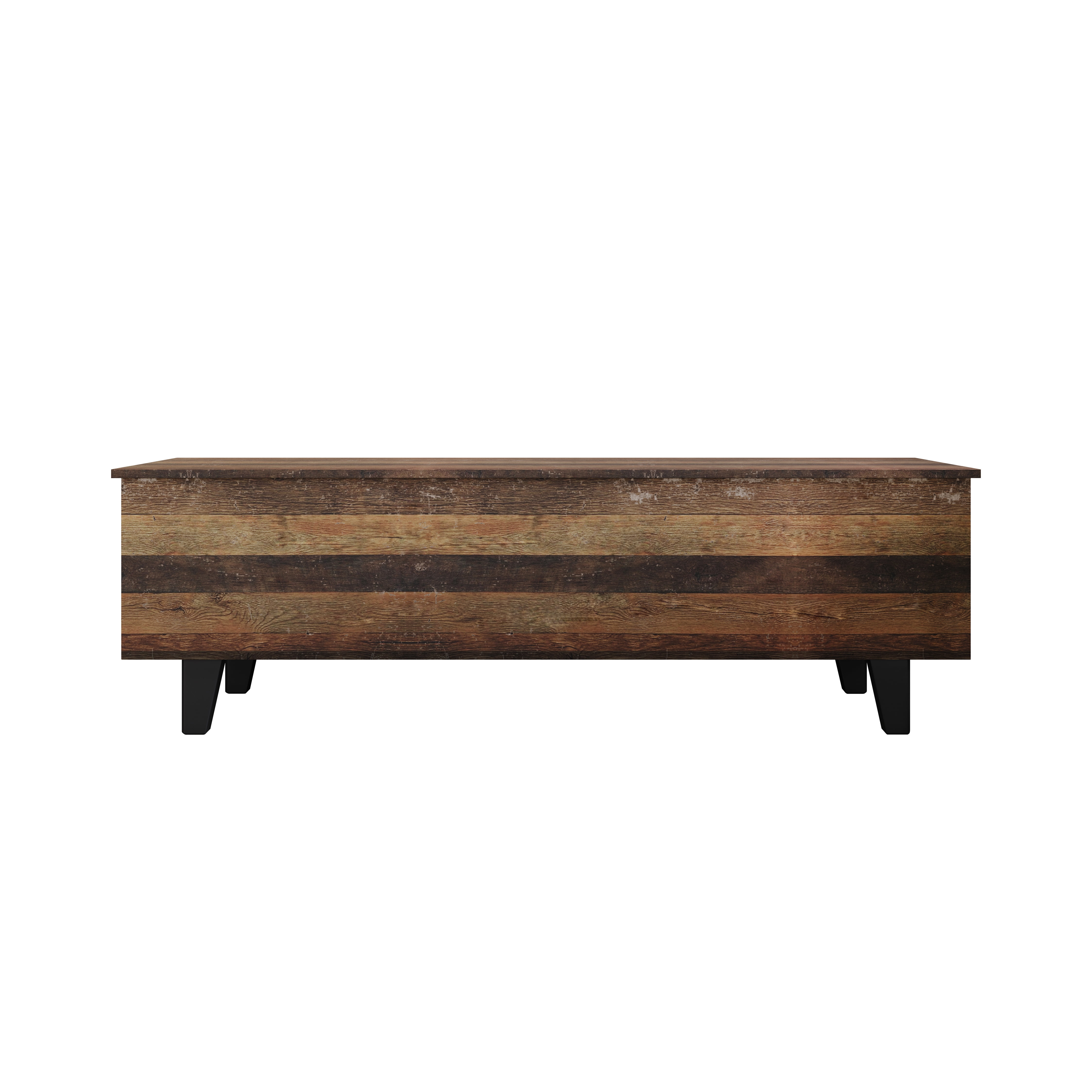 Home Design Auburn Storage Cabinet Bench with Hidden Compartment, Sturdy Construction, Multi-Purpose Design for Entryway, Bedroom, or Living Room, Vintage Oak
