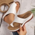 thumbnail image 3 of Daolelai Women's Summer Fashion Solid Color Clip-Toe Massage Insole Beach Sandals Casual Slippers, 3 of 9