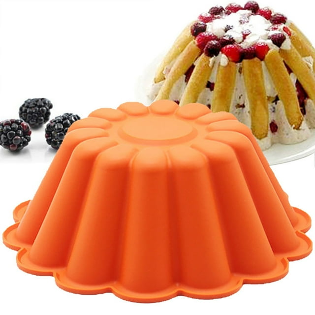 Coofit Cake Pan Universal Silicone Non-stick Flower Shape DIY Cake Mold Baking Pan
