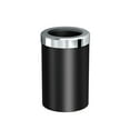 thumbnail image 5 of Gatco Latitude II Stainless Steel 2.9 Gallon Round Wastebasket with Removable Lid, Matte Black/Chrome, 5 of 5