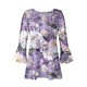 thumbnail image 3 of Camisetas de Cuello en V Mujeres, Impreso 3/4 Manga Blusa Casual Hecha de Cómodo Estante de Imitación para Toda la Temporada de Uso Diario, Camisetas Casuales de Mujer, 3 of 5