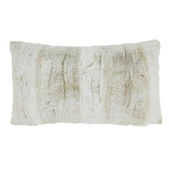 Saro Lifestyle Soft and Snuggly Faux Fur Poly Filled Throw Pillow