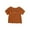 Brown, variant on lmcalzta Baby Short Sleeve T-Shirts for Girls Soft Cotton Ruffle Sleeve Tee Tops Button Collared Tshirts(6 Months-7 Years)