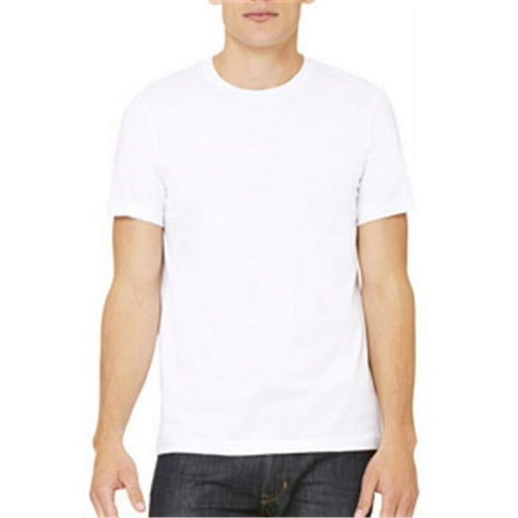 3001 Unisex Jersey Short-Sleeve T-Shirt, Solid White Blend, 4XL