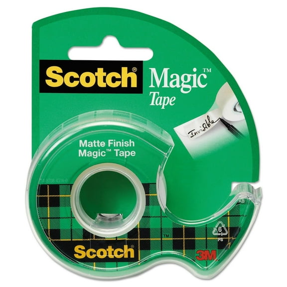 Magic Office Tape with Refillable Dispenser, 3/4" x 8 Yards, Clear