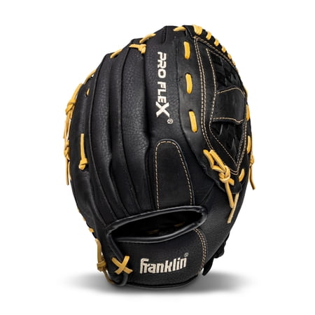 Franklin Sports ProFlex Adult Baseball + Softball Glove, 12.5 in, Camel, Right Hand Throw