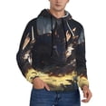 thumbnail image 2 of Wukai Sleeping Dragon In Forest Print Men Hoodies Fleece Sweatshirts Long Sleeve Sweaters Pullover Fall Outfits Winter Clothes-Small, 2 of 7