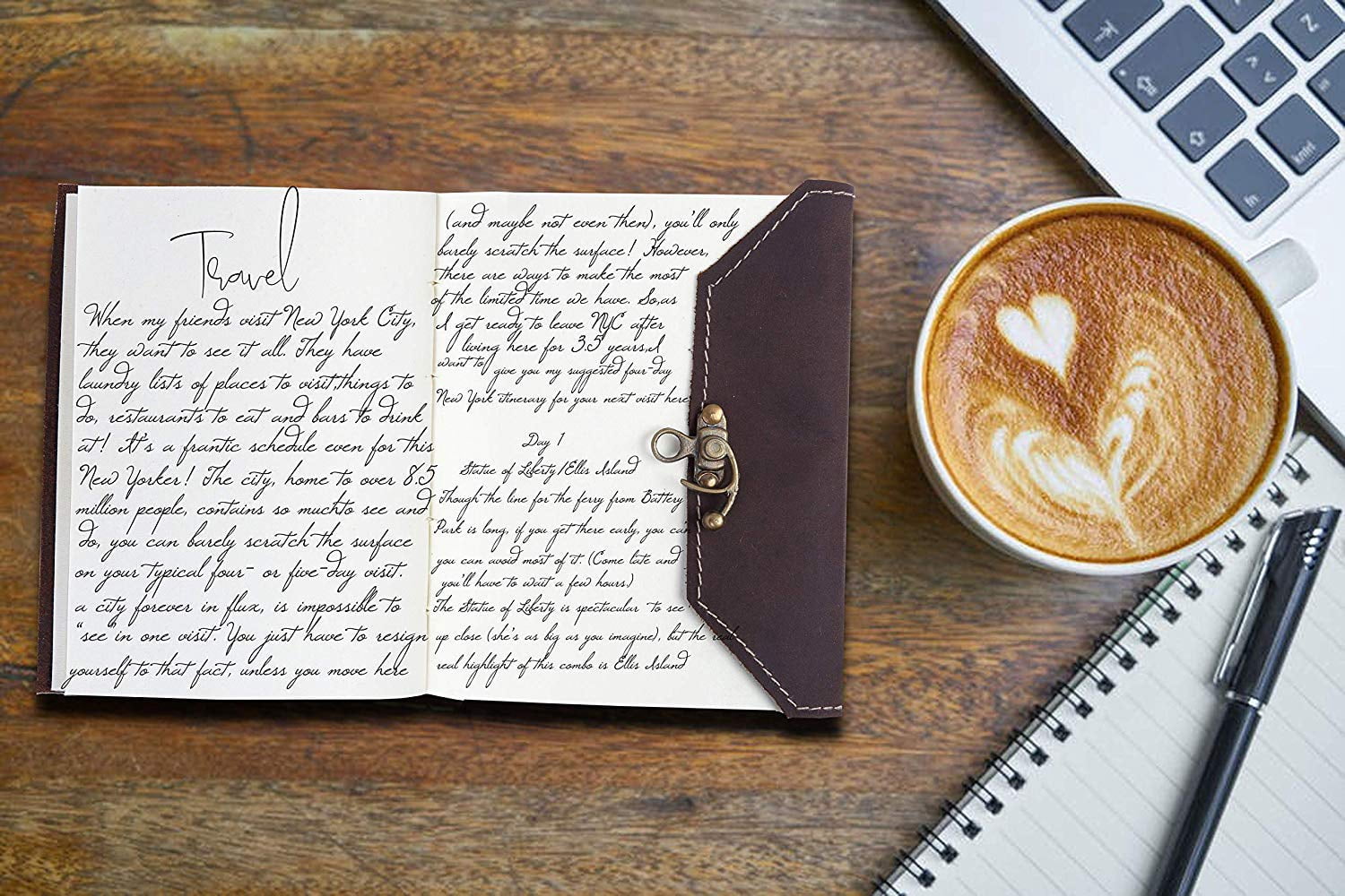Handmade Leather Journal with Handcrafted Pages