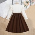thumbnail image 5 of Ashirexll Girls Dresses Size 10-12, Girls Long Sleeve Dress, 8-12Y Kids Long Sleeve Ruffle Dress with Belt Fashion and Cute Fall Dress, 5 of 6