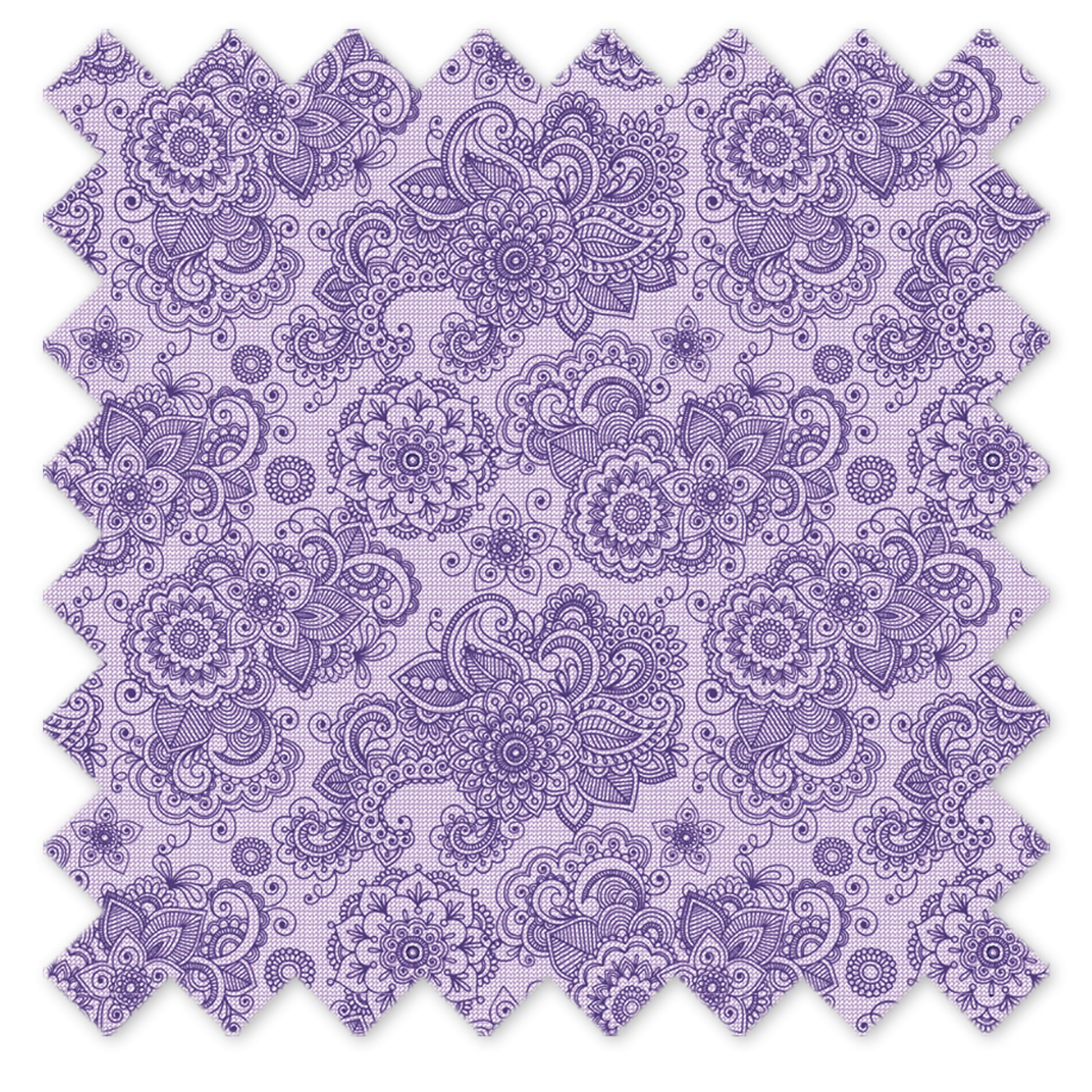 Bacati - Multiple Options of Crib or Toddler Bed Skirt or Dust Ruffle 100% Cotton Percale, Paisley Isabella Purple/Lilac/Aqua