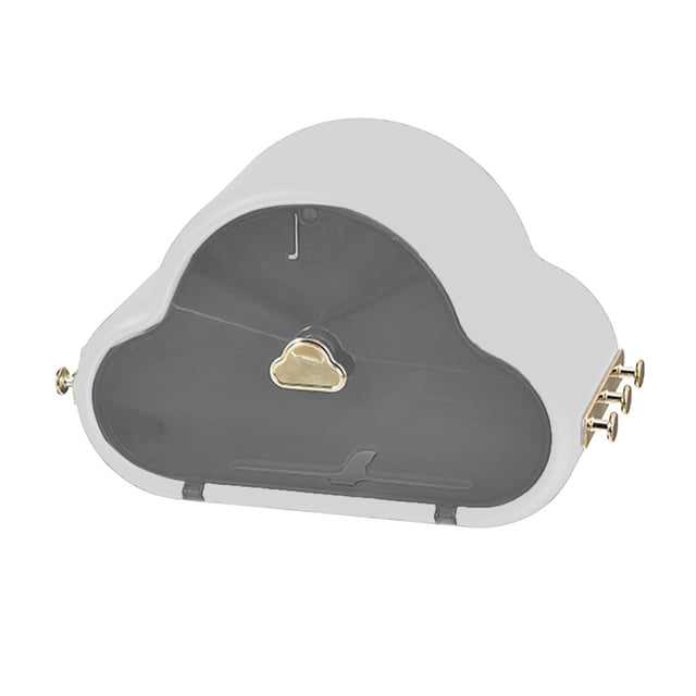 Cesta de papel higiénico, sin agujeros, para colgar en la pared, caja de papel higiénico, impermeable, a prueba de humedad, caja de pañuelos para baño, soporte para papel higiénico, blanco