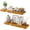 Honey Walnut, variant on Solid Wood Live Edge Floating Shelves Set of 2 – 36" Rustic Wall Shelf with Hidden Bracket System, Wall Mounted Shelves for Bathroom, Kitchen, Living Room, Bedroom (Walnut)