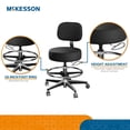 thumbnail image 4 of McKesson Exam Stool With Backrest Black 20 to 27-1/2'' Height Range 5 Casters 81-11001BFRUS393, 1 Ct, 4 of 4