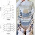 thumbnail image 2 of Foldable Space Saving Hanger, Multi-Layer Camisole Hanger, Multifunctional Metal Hangers, Ideal for Underwear, Belts, Scarves, Ties, 2 of 5