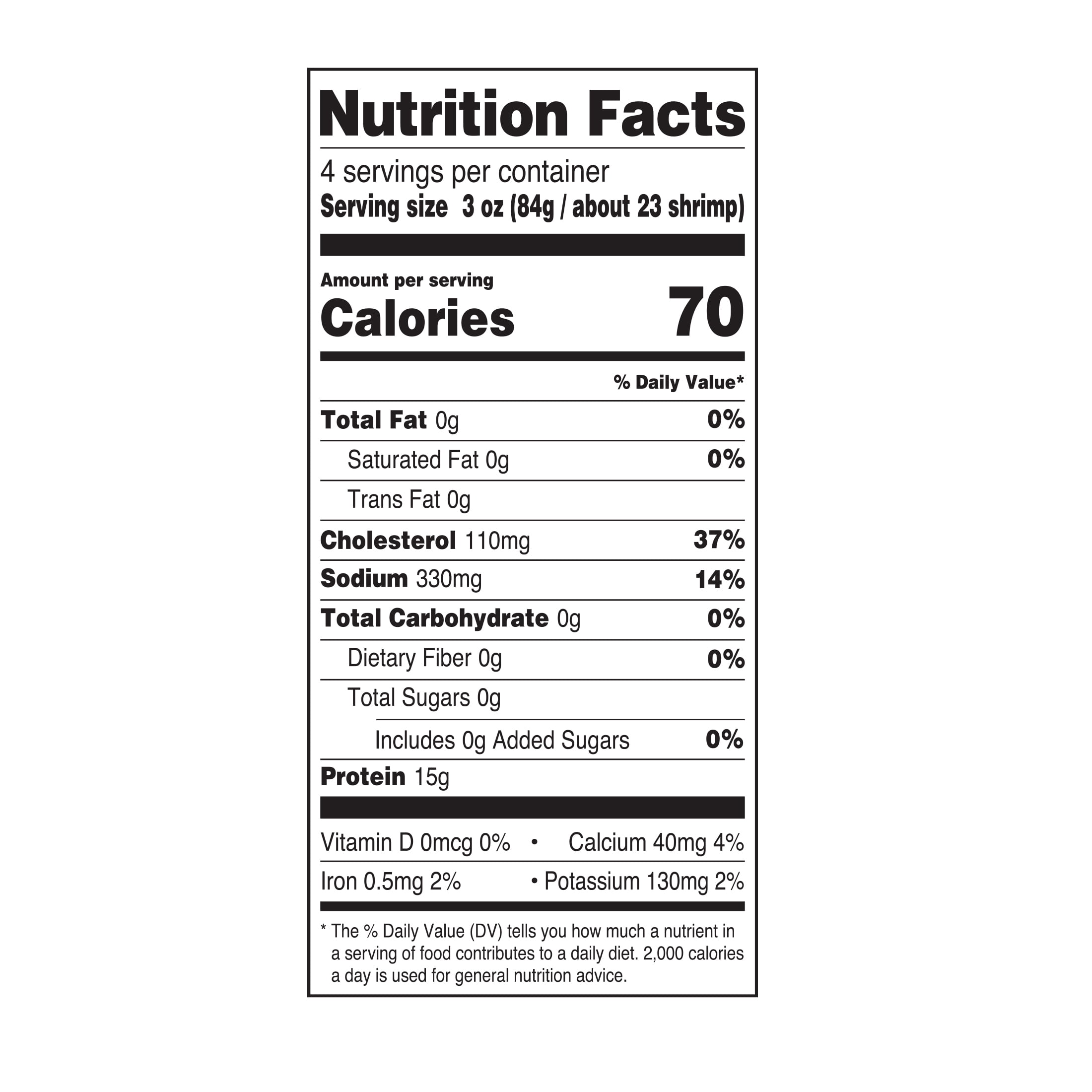Great Value Frozen Cooked Extra Small Peeled and Deveined, Tail-off Shrimp, 12 oz (100-150 Count per lb)