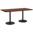 thumbnail image 3 of KFI Studios Mode 3.5' x 6' Dining Table, Mahogany, Black Base, 3 of 3