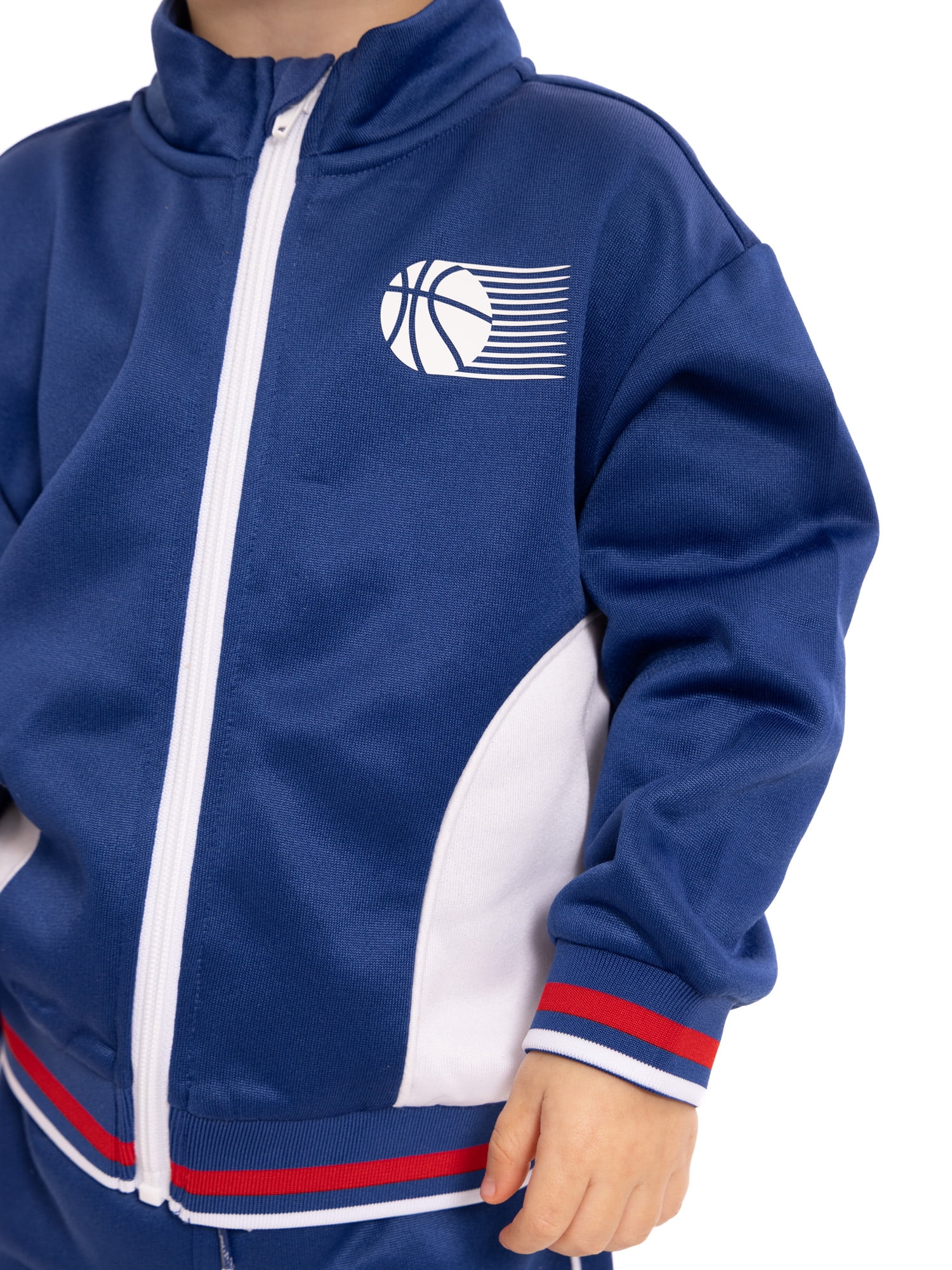 Wonder Nation Toddler Boys Patriotic Full Zip Track Jacket and Matching Jogger Pants, 2-Piece, Sizes 12M-5T