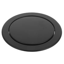 VORCOOL Black Stainless Steel Embedded Swing Trash Lid for Kitchen and Bathroom Counters