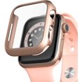 thumbnail image 1 of Compatible for Apple Watch Series SE2 /6 /5 /4 /SE 40mm Case with Screen Protector Accessories Slim Guard Thin Bumper Full Coverage Matte Hard Cover Defense Edge for iWatch Women Men GPS (Gold), 1 of 5