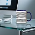 thumbnail image 4 of CHENMEI "Creative White Ceramic Coffee Mug with Black Pattern and Available In Seven Colors for Stylish Sipping Experience", 4 of 6