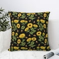 thumbnail image 4 of Yiaed Bees and Sunflowers Print Pillow Covers Super Soft Decorative Square Throw Pillow Covers Case Cushion Covers for Sofa Couch Bedroom Car Decor（No pillow core）-22"x22", 4 of 7