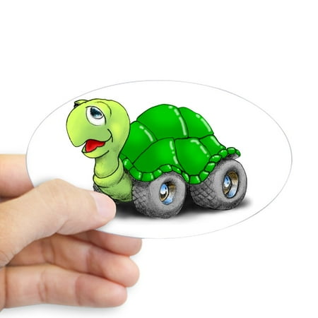 Speedy Turtle - CafePress - Speedy The Turtle Oval Sticker - Sticker (Oval)
