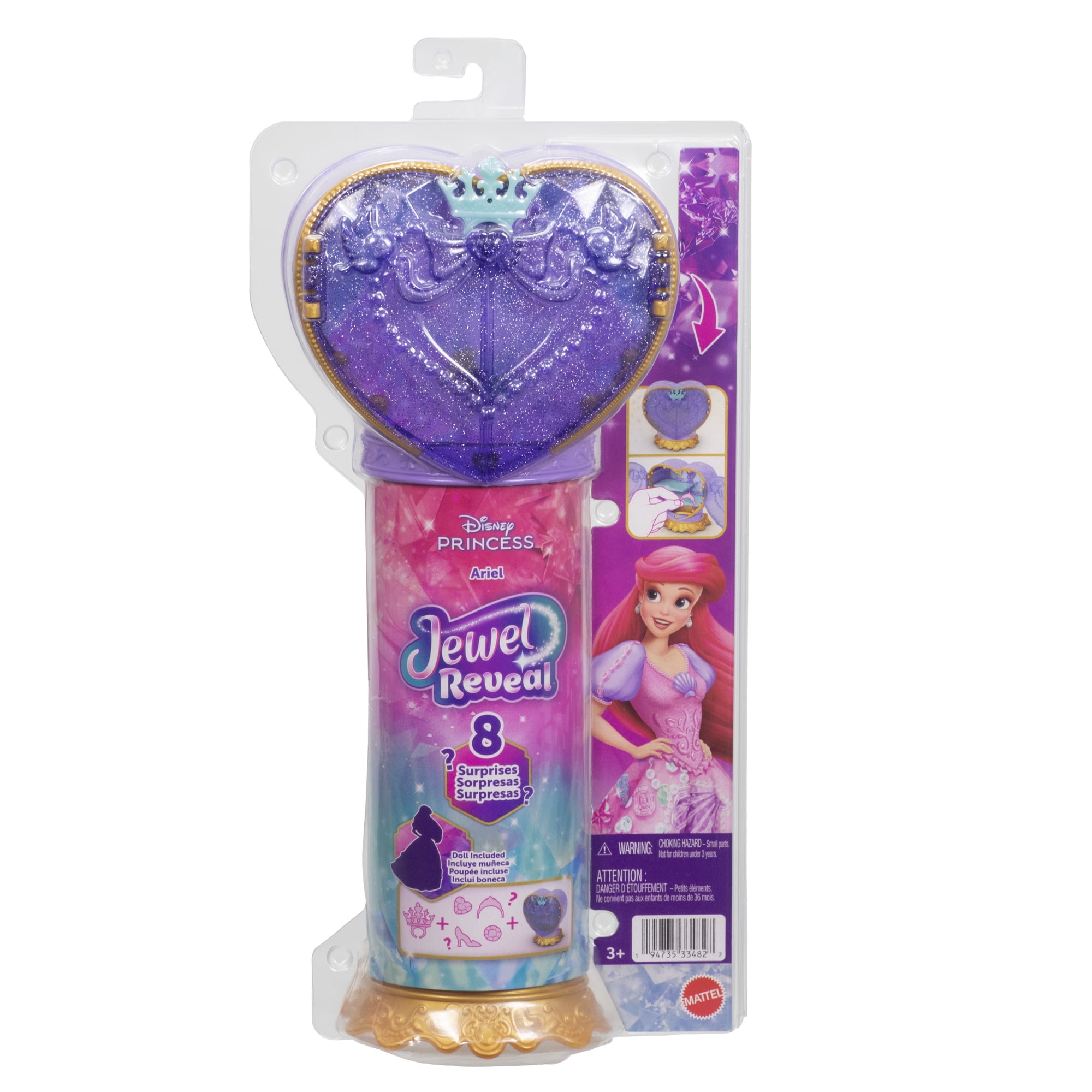 Disney Princess Jewel Reveal Fashion Doll with 8 Surprises Including Gem Box & 10 Accessories