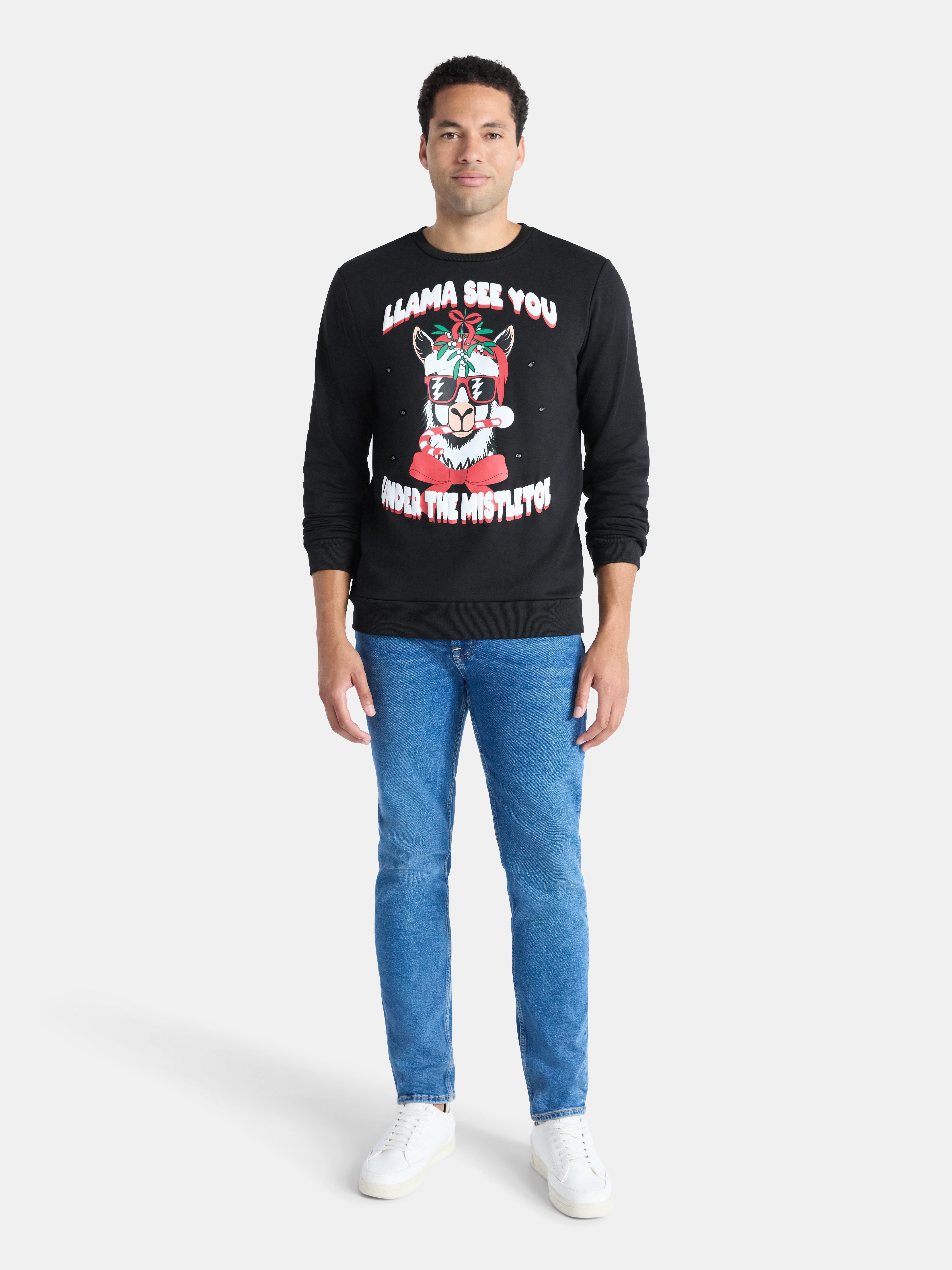 Men's Christmas Light Up Graphic Sweatshirt from Holiday Time, Sizes XS-3XL