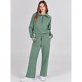 thumbnail image 3 of ORUYROP Women 2 Piece Outfits Sweatsuit Set 2023 Fall Oversized Half Zip Sweatshirt Wide Leg Sweatpant Lounge Set Tracksuit, 3 of 7