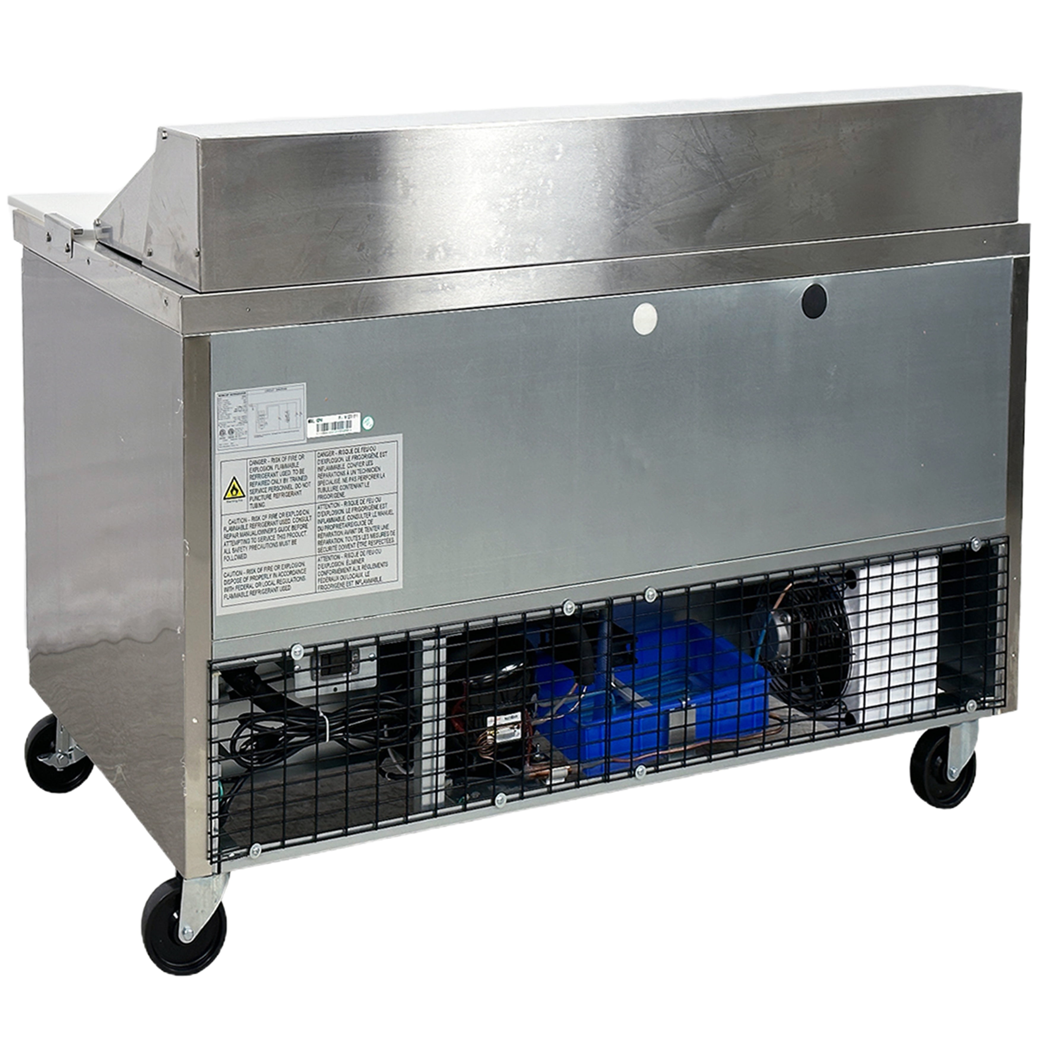 Elite Kitchen 15 Cu. Ft. Sandwich Prep Commercial Table Refrigerator 60 in. Worktable Refrigerator Stainless Steel, NSF