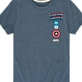 thumbnail image 3 of Marvel Captain America - Logo Stack - Toddler and Youth Short Sleeve Graphic T-shirt, 3 of 5