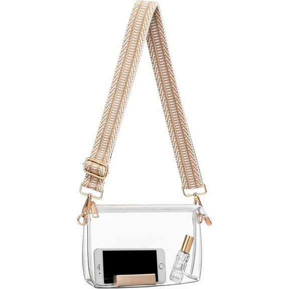 Lohol Clear Purse for Women - Stadium Approved Small Crossbody Bag for Concerts & Sports Events