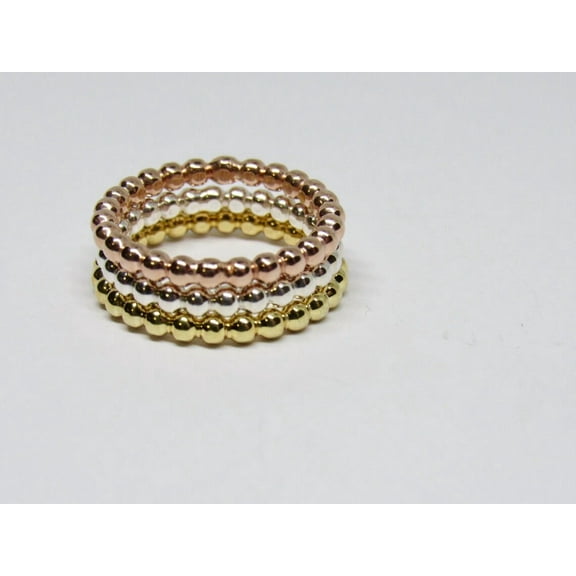 SS DESIGNS Stackable Beaded Wire Ring • 14k Gold Fill, Sterling Silver, or Rose Gold • Dainty Thin Midi Ring for Women • Delicate Mismatched Stacking Rings