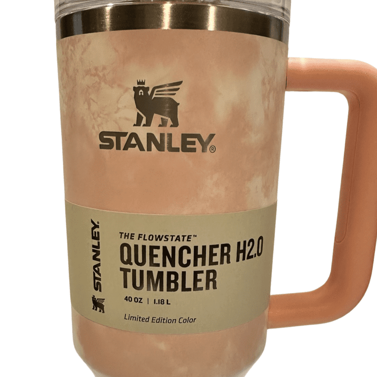 Stanley 40oz Stainless Steel Tumbler H2.0 Flowstate Quencher - Limited  Edition Color PEACH TIE-DYE (NEW 2023) 