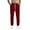 Red, variant on Inleife Mens Long Pants Men Fashion Solid Casual Elastic Waist With Pocket Trousers Sport Pants
