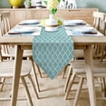 thumbnail image 2 of Geometry Rhombus Green White Table Runners Christmas Table Decorations for Home Party Wedding Camino De Mesa Kitchen Accessories, 2 of 5