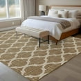 thumbnail image 4 of Rectangle Area Rugs 5 x 8 Ft, Brown Moroccan Non-Slip Residential Carpet, Morocco Retro Abstract Quatrefoil Plaid Indoor Crawling Mats Runner Rugs for Living Room/Dining Room/Bedroom, 4 of 8