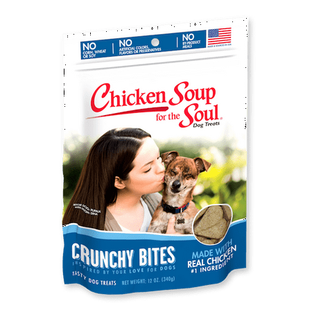 Chicken Soup for the Soul Crunchy Bites Chicken Biscuit Dog Treats 12oz