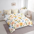 thumbnail image 3 of Homewish Cherry Blossoms Teens Bedding Comforter Set 7pcs, Kawaii Flower Floral King Bedding Sets, Rustic Farmhouse Reversible Bed Sheets, Breathable Home Decor, 3 of 7
