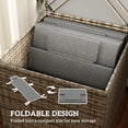 thumbnail image 5 of Outsunny Foldable Lounge Chair Cushion Set of 2, UPF50+ 230gsm Olefin and 25D High-Density Foam, Chaise Lounge Cushion Set, 80" x 26", Charcoal Gray, 5 of 9