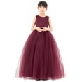 thumbnail image 5 of Ekidsbridal Satin Heart Cutout Flower Girl Dress with Pearl Beaded Trim for Junior Bridesmaid Dancing Fashion P250 8, 5 of 6