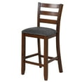 thumbnail image 6 of Topbuy Set of 2 Bar Stool Vintage Upholstered Dining Chair with Backrest and Footrest Brown&Gray, 6 of 9