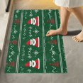 thumbnail image 2 of Yayeee Bath Rug for Bathroom Floor Non Slip Contour Fluffy Soft Absorbent Mat, 20"x24", Green Christmas Trees, 2 of 7